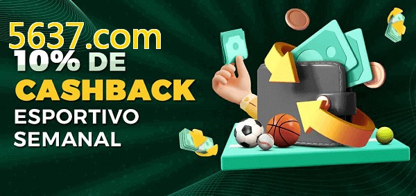 10% de bônus de cashback na 5637.com